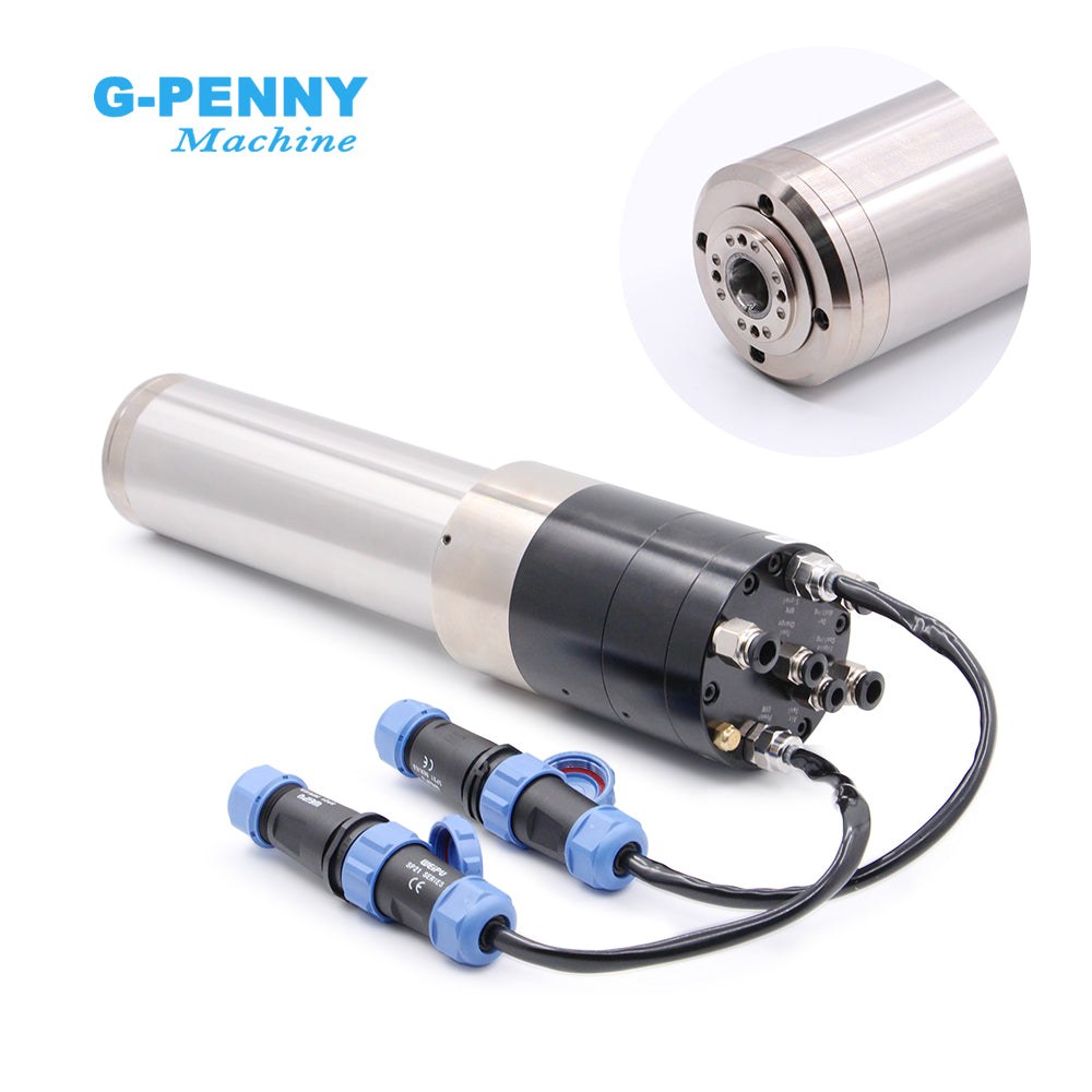 G-Penny Machine 1.2KW ISO10 ATC water cooled spindle motor 1000HZ 30000RPM 4POLE Spindle with H100 Inverter Kit
