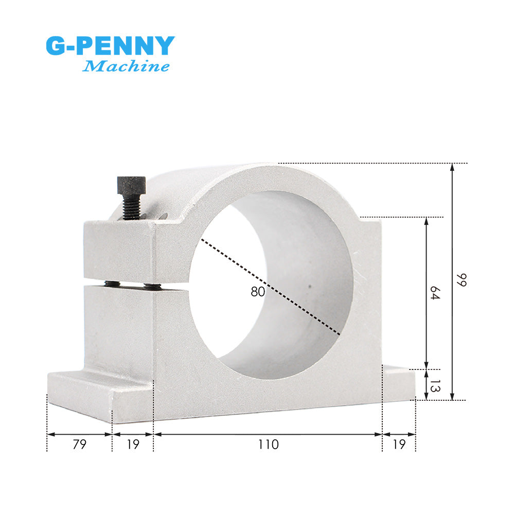 G-Penny 2.2kw ER20 220v Water Cooled Spindle Kit 4pcs ball bearings & 2.2kw Inverter & 80mm Spindle Bracket & 75w Water Pump