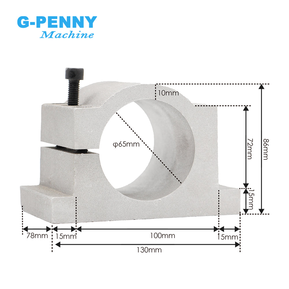 G-Penny Water Cooled Spindle Kit 1.5kw ER11 Diameter 65mm 4 bearings & 1.5kw HY Spindle Drive & 65mm Bracket & 75w Water Pump