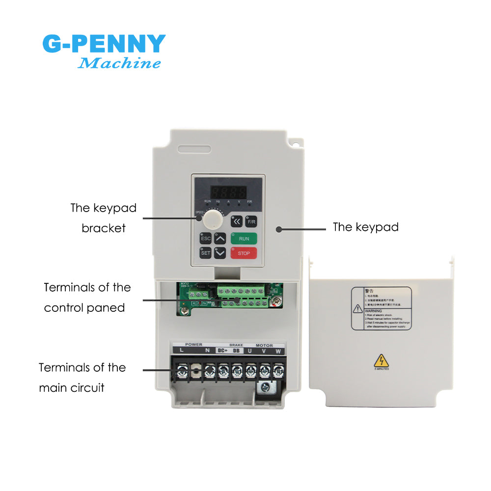 G-Penny 4.0KW 220v/380v H100 Model Mini Inverter 110v/220v AC Variable Frequency Driver