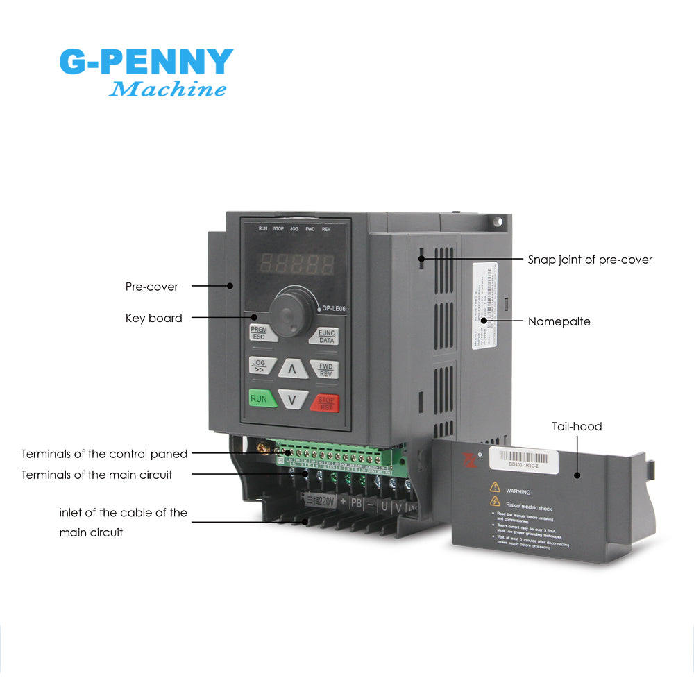 FuLing 1.5KW BD600 Inverter 220V/380V 0~1000Hz Frequency Driver for spindle motor speed control V/F Vector control