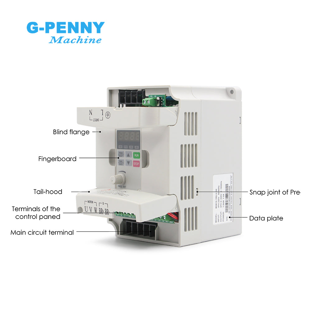 G-Penny 1.2kw ISO10 Water Cooled ATC Spindle Motor 30000rpm 1000Hz 4Pole with BD612 1.5KW Inverter kit